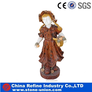Multicolor Marble Stone Figure Carving Human Sculptures Low Price Factory Directly