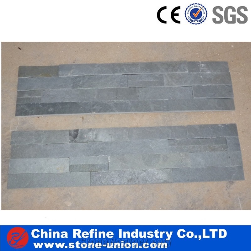 Natural Black Wall Slate for Facades with High Quality , Manufacturerd Stone Veneer Cultured Stone