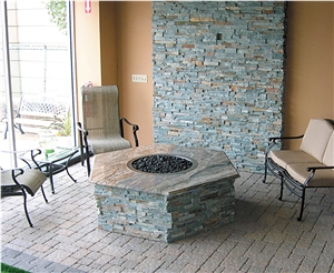 Natural Blue Cultured Stone ,Slate Wall Cladding Tile, Exterior Facade Tile