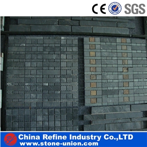 Natural Cultured Stone Slate Mosaic ,Rusty Slate Mosaic Tile,High Quality Slate Mosaic for Inside or Outside Decoration