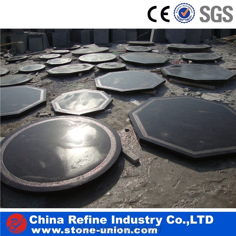 Polished Blue Limestone Table Top Round Table Tops,Coffee Table Top,Reception Counter, Work Tops,Reception Desk