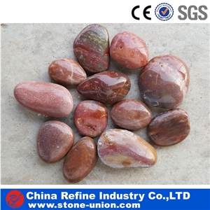 River Stone Pebble Red Color For Landscape Stone