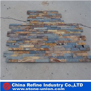 Rustic Slate Stacked Exterior Natural Decorative Wall Cultured Stone ， Rusty Culture Stone Veneer