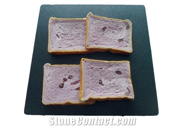 Square Shape Hubei Black Slate Bread Board