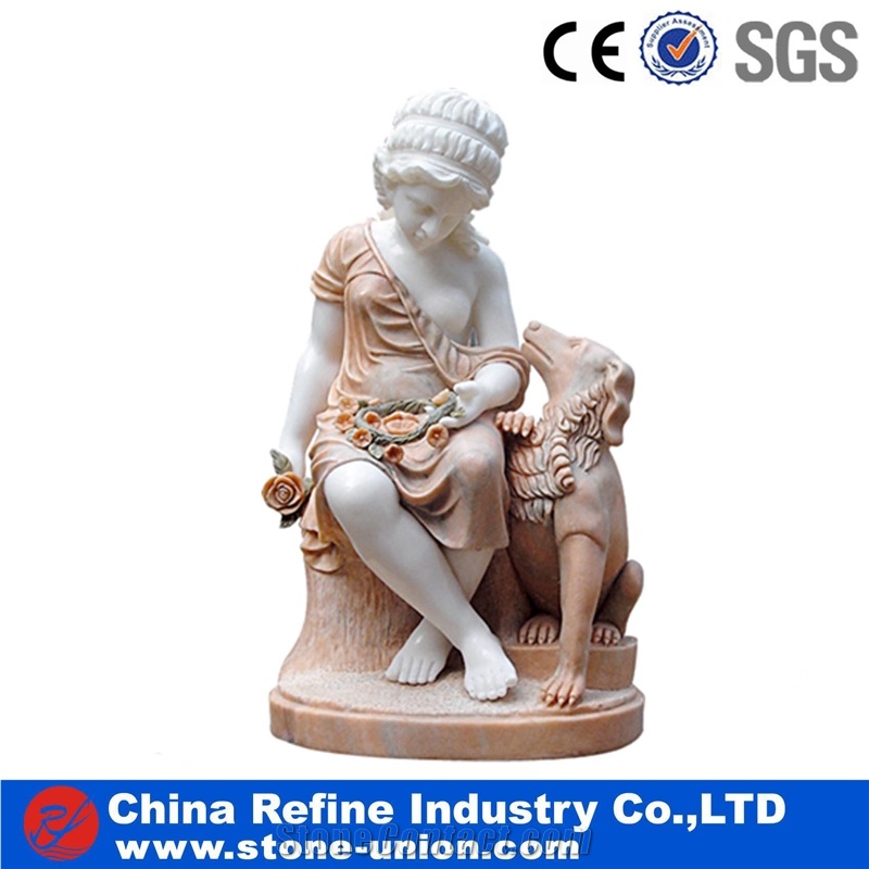 White Garden Marble Sculpture/Statue, Natural Marble Statues Low Price
