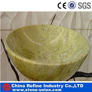 Wholesale Polished Nature Green Marble Stone Sink