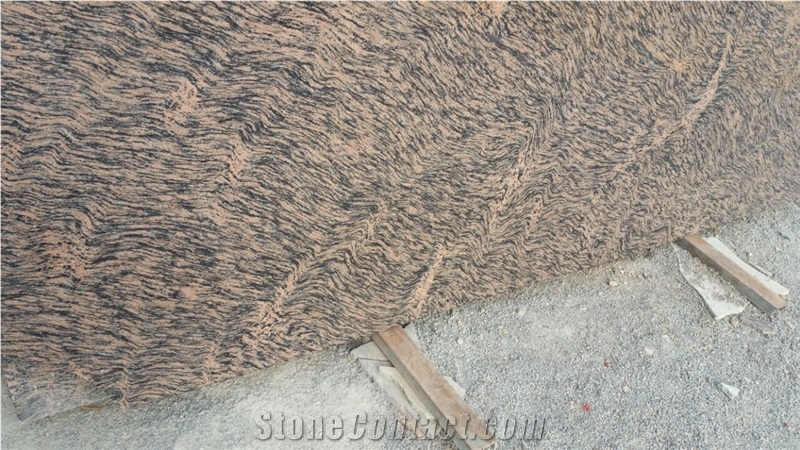 Tiger Skin Granite Slabs & tiles, pink polished granite floor covering tiles, walling tiles 