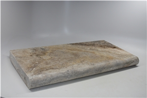 Scabos Travertine 12"X24"X2" Tumbled Pool Coping