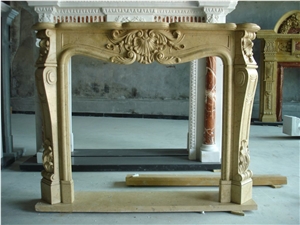 Beige French Style Fireplace-Rsc095 Marble