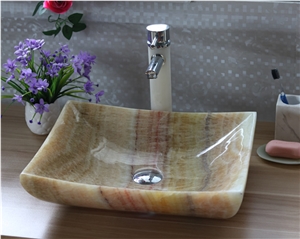 Best Price Square Shape Onyx Bathroom Sink,Vessel Sink
