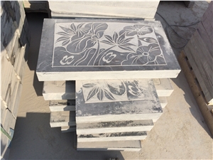 Blue Stone Engraving Tile Wall Reliefs