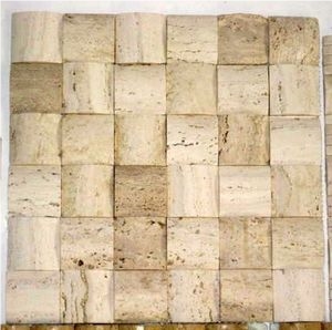 Bread Shape Beige Travertine Mosaic