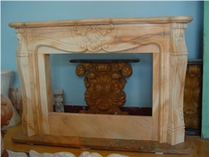 French Style Beige Fireplace-Rsc113 Marble