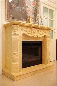 French Style Beige Fireplace-Rsc147 Marble