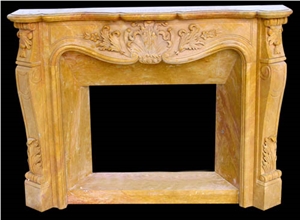 French Style Fireplace-Rsc121 Beige Marble
