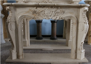 French Style White Fireplace-Rsc075 Marble