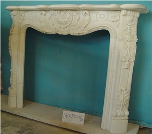 French Style White Fireplace-Rsc087 Marble