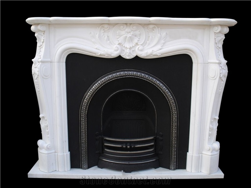 French Style White Fireplace-Rsc091 Marble