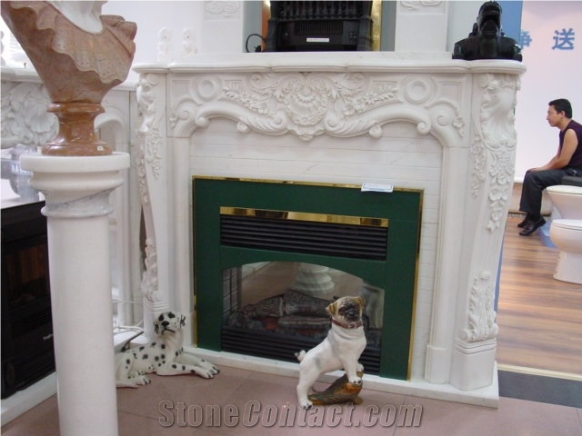 French Style White Fireplace-Rsc108 Marble