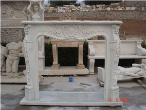 French Style White Fireplace-Rsc119 Marble