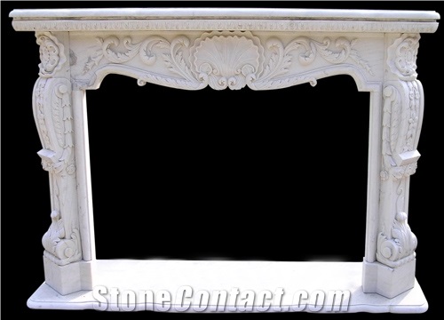 French Style White Fireplace-Rsc122 Marble