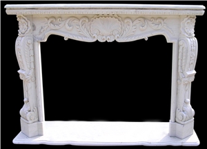 French Style White Fireplace-Rsc122 Marble