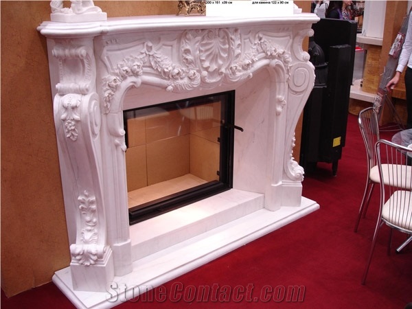 French Style White Fireplace-Rsc137 Marble