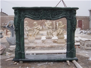 Green French Style Fireplace-Rsc066 Marble