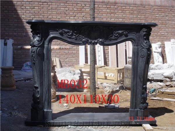 Green French Style Fireplace-Rsc073 Marble