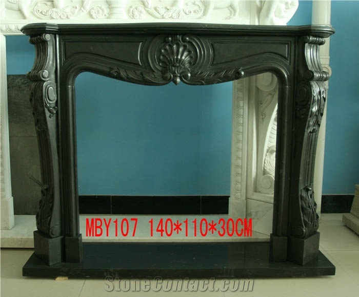 Green French Style Fireplace-Rsc093 Marble