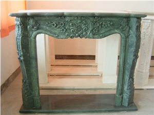 Green French Style Fireplace-Rsc097 Marble