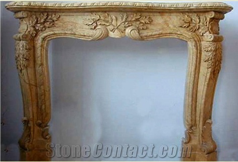 High Quality Brown French Style Fireplace-Rsc077 Marble