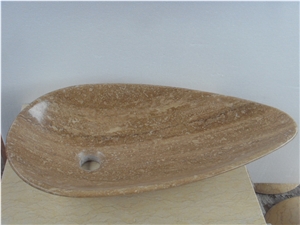 High Quality Oval Shape Marble Bathroom Sink for Sale
