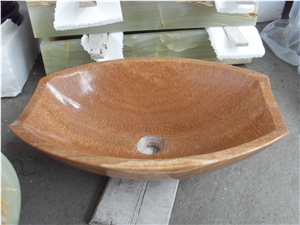 High Quality Oval Shape Marble Stone Bathroom Sink