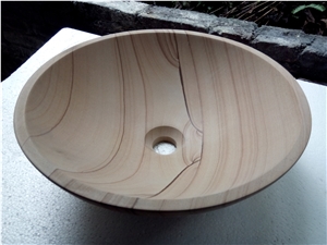 Sell Well Wooden Round Sandstone Sinks