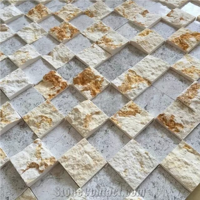 Split Surface Beige Cultured Stone for Wall Decorating