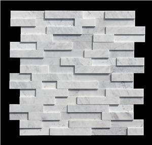 Split Surface White Cultured Stone for Wall Decoration