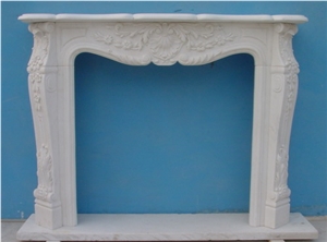 White French Style Fireplace-Rsc048 China White Marble