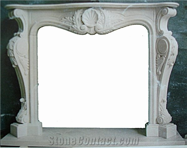 White French Style Fireplace-Rsc057 Marble