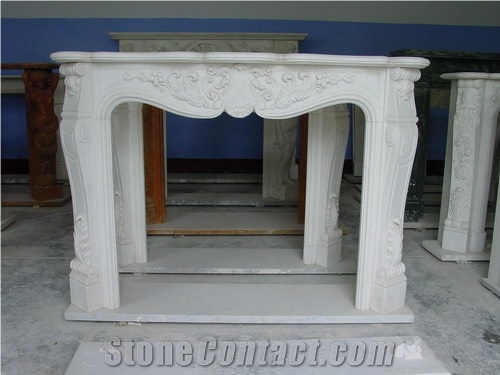 White French Style Fireplace-Rsc058 Marble