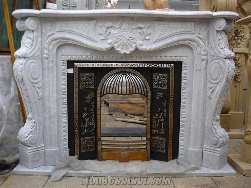 White French Style Fireplace-Rsc090 Marble