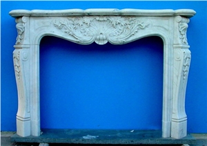 White French Style Marble Fireplace-Rsc043