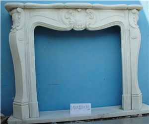 White French Style Marble Fireplace-Rsc053