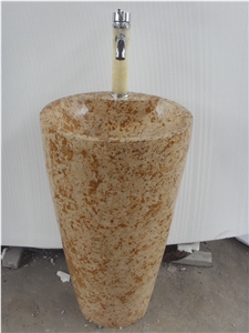 Yellow Granite G682 Pedestal Sink, G682 Granite Sinks & Basins