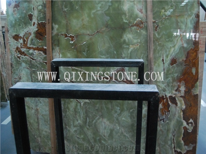 China Green Onyx Slabs & Tiles