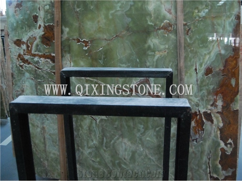Cyan Green Onxy Slabs & Tiles China Green Onyx