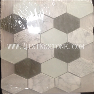 Mosaic Tiles Image-Carving2839 Hexagon Mosaic