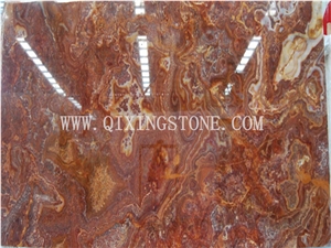 Multi-Onyx Slabs & Tiles, China Red Onyx