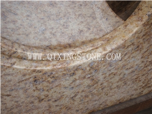 New Giallo Ornamental Bathroom Granite Vanity Top Granite Countertop