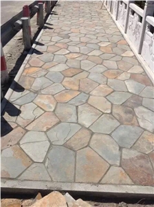 Slate Paving Tiles,Irregular Slate Colorful Paver Stone